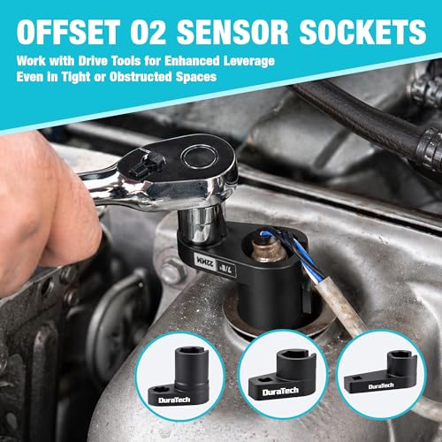 DURATECH 12PCS O2 Oxygen Sensor Socket Set with Storage Case - size: 12pcs
