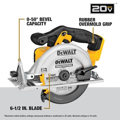 DEWALT 20V MAX Cordless Drill Driver and Circular Saw Combo Kit with 2 x 2 Ah Batteries and Charger, Contractor Bag (DCK252D2) - size: 2 Tool Combo Kit