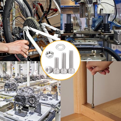 750 Pcs M2.5 Screws, Nuts and Washers Set - Metric Hex Socket Head Cap Bolts Kit - Stainless Steel Machine Screws Assortment With Fully Threaded Hex Nuts - size: M2.5