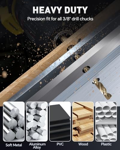 COMOWARE 230 Pcs Titanium Coated Drill Bit Set for Wood, Metal, Plastic & Aluminum Alloy - 3/64" to 1/2" with Storage Case - style: 230 Pcs