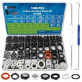ZDBB 1000 Pcs 18 Size O Ring Kit+18 Size Rubber Washers Assortment Kit for Plumbing Faucet Water Pipe Garden Hose Washers Shower Heads Gasket Repair and Air or Gas Connections - size: 30 millimètres