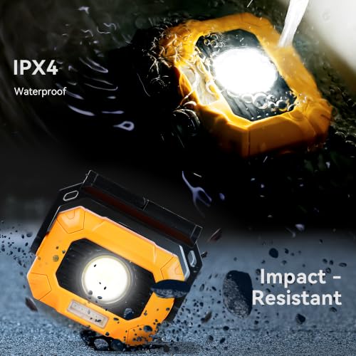 Adelante 2 Pack Magnetic Work Lights, 1500LM Rechargeable Mechanic Lights