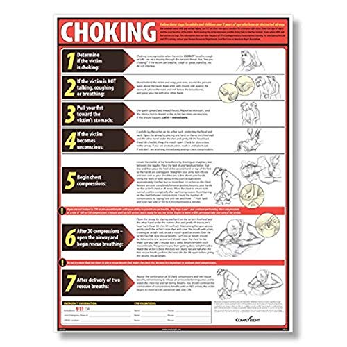 ComplyRight Lifesaving Choking Poster in English, 18" x 24", Safety Signs for Workplace - color: Lifesaving Choking Poster