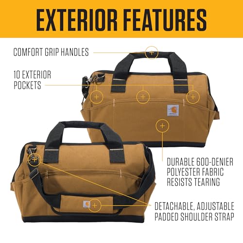 Carhartt 16-Inch 17 Pocket Midweight Tool Bag Carhartt Brown - size: 16-Inch 17 Pocket