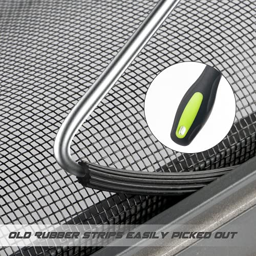 Screen Repair Kit Easy DIY Project 36" x 90" Fiberglass Screen Mesh with Rolling Tool and Screen Retainer Spline Screen Replacement kit for Windows Sliding Doors and Patio Screens (36" x 90", Gray) - color: Gray, size: 36" x 90"