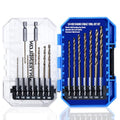 Hex Shank Cobalt Drill Bit Set for Metal & Steel,16Pcs 1/16-1/4 - size: 16pcs 1/16-1/4