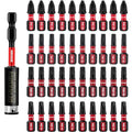 GEINXURN Impact Tough Phillips Square Torx 1 in. Insert Driver Bits, 41Pack T20/T25/PH2/SQ2 Screwdriver Power Bits Set with 1Pcs Impact Bit Holder - size: MIX-41PCS