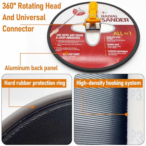 Drywall Sander 9 Inch Radial Round Sander Set - size: 9'' Drywall Sander A Set