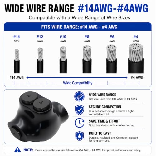 1-Port Inline Splice Connector Aluminum to Copper UL - size: 4-14AWG