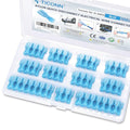 TICONN 100 Pcs Nylon Spade Connector Kit, Insulated Crimp Wire Connectors - style: Female Blue 100Pcs