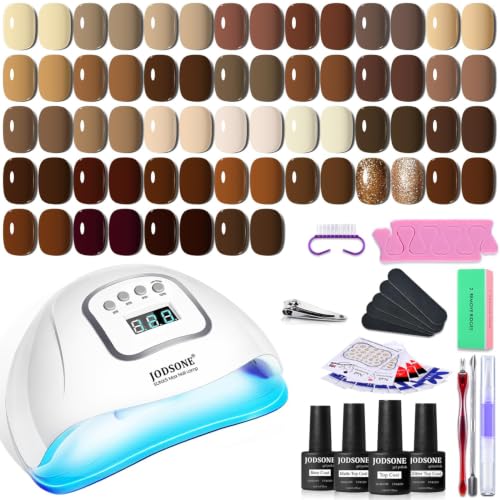 JODSONE 36Pcs Full-Color Gel Nail Polish Kit with U V Light 32 Colors - color: KIT-18