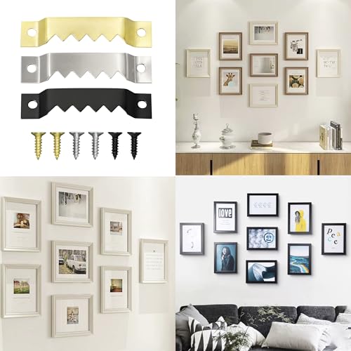 Large Sawtooth Picture Frame Hangers with Screws - 30 Pack, Supports 50 Ibs, Picture Hanging Hooks for Hanging Photo Frames Canvas Artwork Paintings - size: Large
