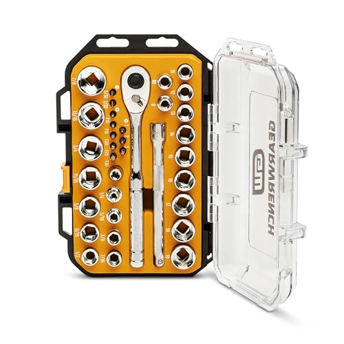 GEARWRENCH 36 Piece 3/8” Dr 72T 12 Pt Drive Mechanics Tool Set | GW72SWS38 - size: 36 Piece, style: SAE/Metric