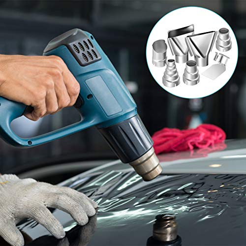 7pcs 35-40mm Heat Gun Nozzles Kit Stainless Steel Hot Air Soldering Station Replacement Parts for Repair Tool Accessory 1500-2000W