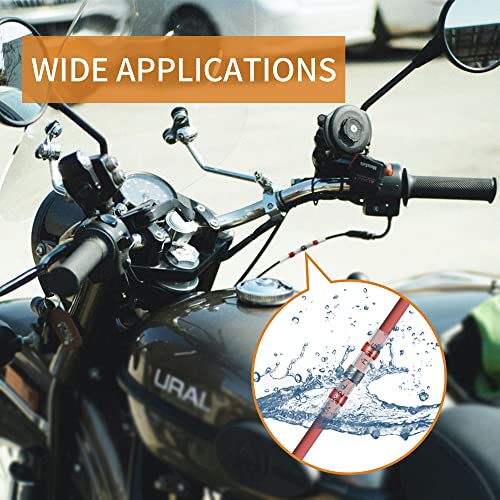 160 Pcs Solder Seal Wire Connectors Kit, Electrical Connectors Heat Shrink Wire Connectors Waterproof Electrical Cable Butt Terminals for Marine Automotive Trailer RV Boat Truck Wiring - size: 160 PCS