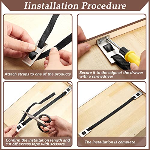 Dunzy 6 Set Drawer Repair Kit, Drawer Support Brackets
