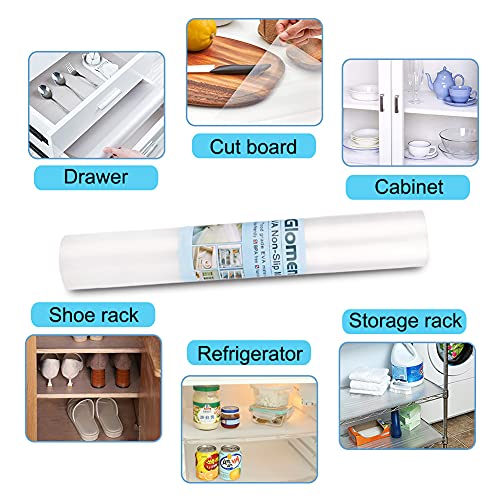 Shelf Liner, Non-Slip Cabinet Liner, Washable Oil-Proof for Kitchen Cabinet, Shelves, Refrigerator, Storage, Desks, 14 Inches x 20 FT, Non Adhesive Drawers Liner… (14 Inches x 20 FT) - size: 14"W x 240"L
