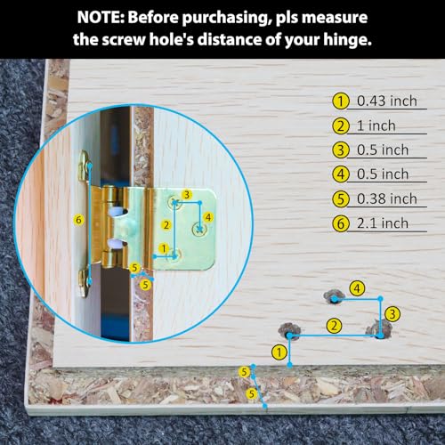 50 Pack (25 Pairs) 3/8 Inch Inset Hinges Brass Gold Self Closing - color: Brass Gold, size: 50 Pack (25 Pairs)