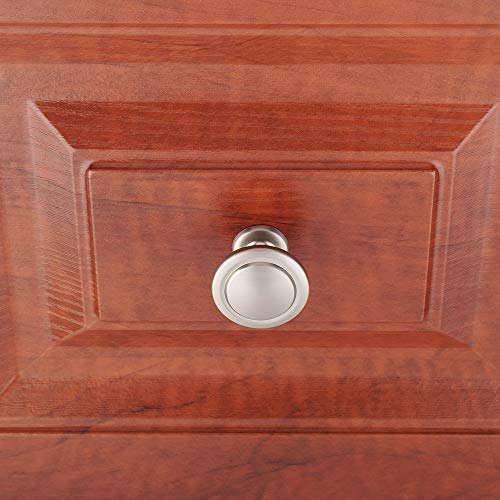 KOOFIZO 10 Pack Brushed Nickel Cabinet Knobs Round Single Hole Pulls 1960 - color: Brushed Nickel, size: Knob 1 - 10Pcs, style: Round