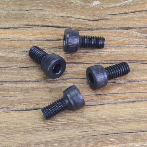 105 Pieces M4 x 8mm Socket Head Cap Screws, Thread Pitch 0.7mm, Sutemribor M4 Black Screws, 12.9 Grade Alloy Steel, Black Oxide Finish, Fully Threaded - size: M4 x 8mm, style: Socket Head