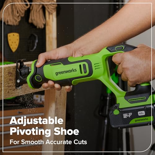 GREENWORKS 24V (8-TOOL) Combo (Drill, Impact Driver, Circular Saw, Reciprocating Saw, Jigsaw, Multi-Tool, Sander, Flashlight), 4.0Ah + (2) 2.0Ah (Power Bank) Batteries, (2) Cables, 65W Rapid Charger - size: 8PCS Combo Kits
