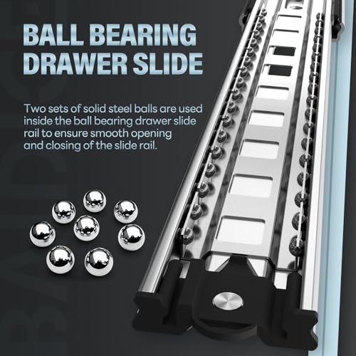 1 Pair Heavy Duty Drawer Slides 12 14 16 18 20 22 24 26 28 30 32 34 36 38 40 Inch 150 lb Load Capacity Side Mount Full Extension Ball Bearing Rail Runner（Without Lock,30 inch） - color: No Lock, size: 30 Inch