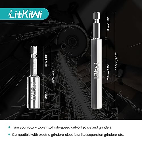 5PCS Rotary Drill Saw Blades,with 2PCS 1/4" Hex Shank,HSS Saw Disc Wheel - style: 7PCS(2*Hex Shank+5*Blades)