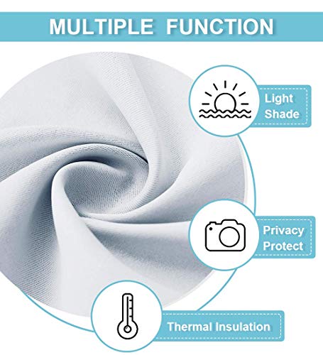 RYB HOME Room Divider Curtains for Bedroom Hospital Clinic Closet - color: Greyish White, size: 120"W x 108"L (Pack of 1)