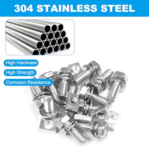 12 PCS M6x16mm Motorcycle Battery Bolts and Nuts Kit - size: M6x16mm