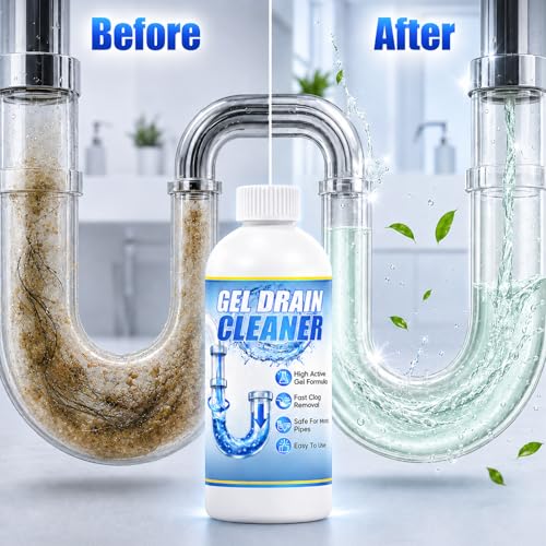 Gel Drain Cleaner Clog Remover, 300g Each, 2 Pack