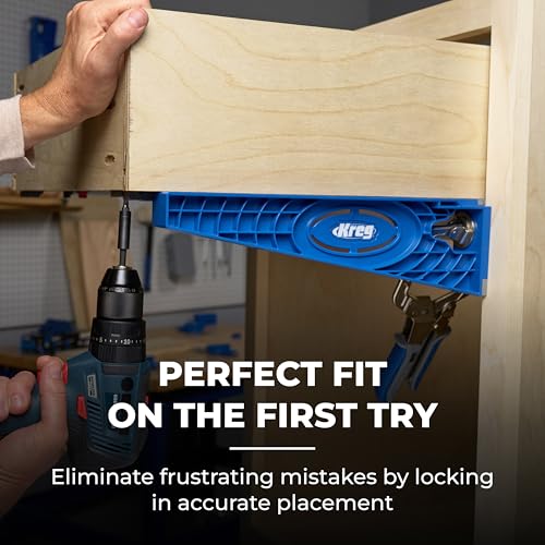 Kreg KHI-Slide Drawer Slide Jig - Drawer Slide Jig Kit - Drawer Slide Tool - for Cabinets, Drawers, Desks & More - Easily Install Drawer Slides - Set of 2 | Helps install hardware on cabinets and desks