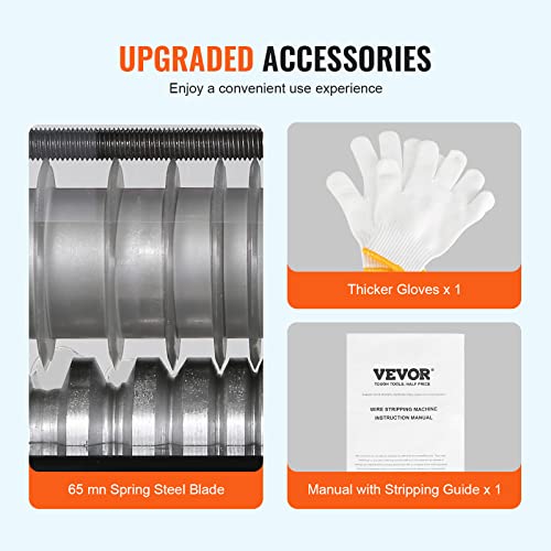 VEVOR Electric Wire Stripping Machine 0.06"-0.98" Automatic Wire Stripper - size: 0.06''-0.98''