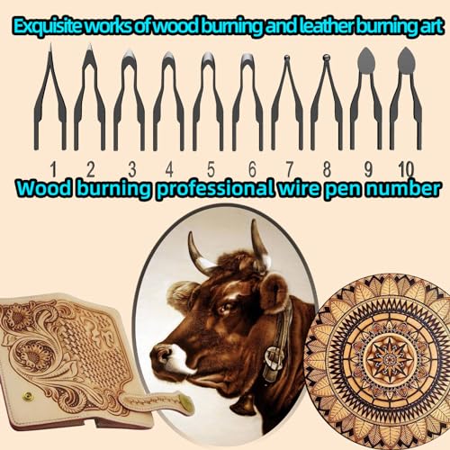 FIRElood Wood Burning Kit,Wood Burning Tips Wood Burner tip,Burning Tool Wood Burning High impedance Nickel-Chromium Wire Pen tip Wood Burning Tool Pen tip nibs for Writing Instruments Pen nibs