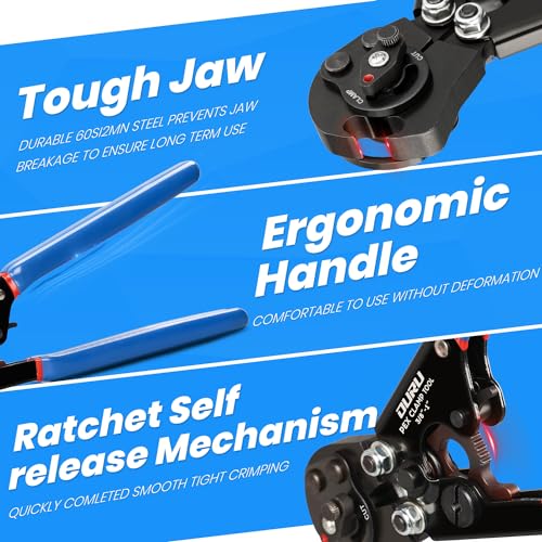 OURU PEX Crimping Tool Kit, Cinch & Remove, 3/8" to 1",PEX Cutter & Clamps