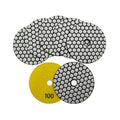 SHDIATOOL 4-Inch Dry Diamond Polishing Pads Grit 100 Diamond Sanding Pads Grinding Pads for Granite Marble Stone 7Pcs/1set - style: Grit 100