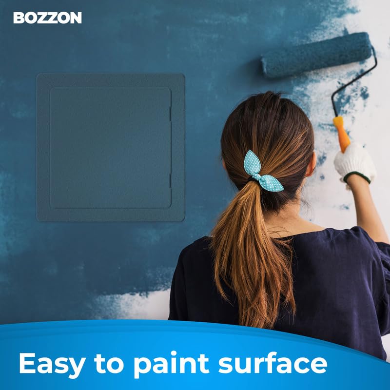 BOZZON Access Panel for Drywall - 8 x 8 in - Wall Hole Cover - Access Door - Plumbing Access Panel for Drywall - Heavy Durable Plastic White - size: 8 x 8