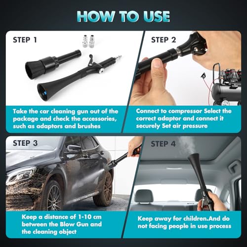 Car Cleaning Gun Detailing Interior Dryer Air Blow Gun Car Detailing Tools for