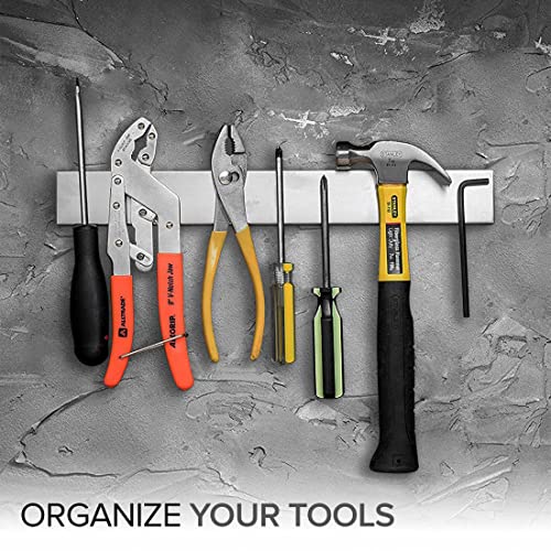 Modern Innovations Magnetic Knife Holder for Wall and Fridge - 14" Knife Magnetic Strip, Magnet Kitchen Knife Holder and Rack, Stainless Steel Magnetic Knife Bar for Kitchen Utensils - size: 14 Inch