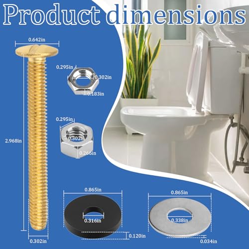 6101 Toilet Tank to Bowl Bolt Kits Replacement for Fluidmaster