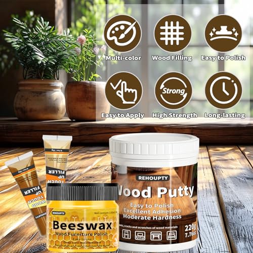 Wood Furniture Repair Kit, Large Capacity Kit for Scratch, Cracks, Holes
