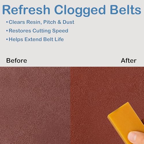 8" x 19" Sanding Belts, 10 Pack Assorted 40/60/80/100/120 Grit with Cleaning Stick – Aluminum Oxide Drum Sander Sandpaper for EZ-8, Hardwood Floor Refinishing & Wood Surface Prep
