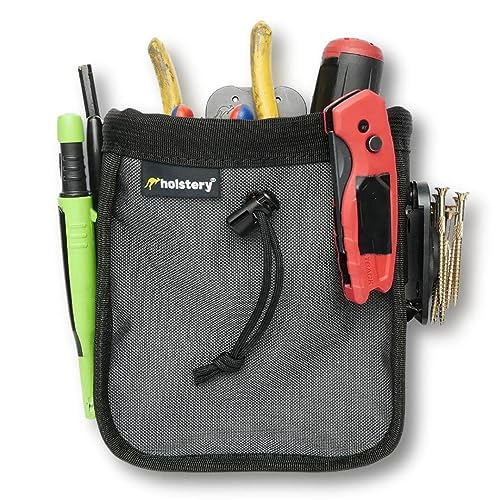 Joey Pouch PRO | Clip-On Tool Belt Bag for Tools, Screws, and Nails - Great for an Electrician, HVAC Tech, Plumber, Carpenter, Contractor, Handy Man, and Any Tradesperson - Metal Clip - style: Joey Pouch Pro (Big)
