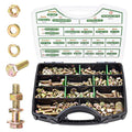 Foliv 523PCS Grade 8 Bolt Assortment Kit - Heavy Duty Bolts and Nuts Kit, 3/8-16 x 1-2" SAE Coarse Thread, Yellow Zinc Plated, High Tensile Strength for Automotive, Machinery & Construction - size: 523pcs Grade 8 bolts 1/4-20 5/16-18 3/8-16