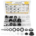 155 PCS Rubber & Silicone Hose Washers Kit, 20 Sizes with Screen Filter - size: 155PCS