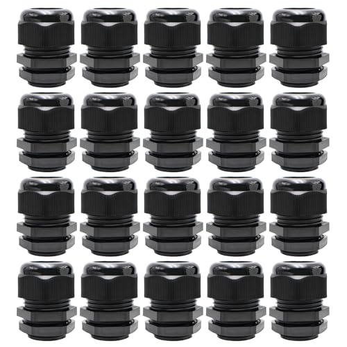 MAKERELE 20Pcs 1 Inch NPT Cable Glands, IP68 Waterproof - color: Black, size: 1" 20pcs BAG