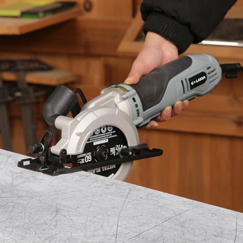 6-Amp Mini Circular Saw Corded Compact Saw, 2x 4‑1/2" Blades - style: Corded 6A