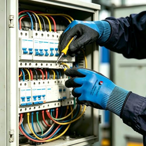 1000V Insulated Rubber Electrician Gloves Non-Slip Safety Work Gloves