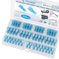 TICONN 100 Pcs Nylon Spade Connector Kit, Insulated Crimp Wire Connectors - style: Blue 100Pcs
