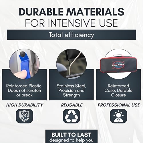 22-Piece Stainless Steel Car Repair Kit, Air Wedge & Carry Bag
