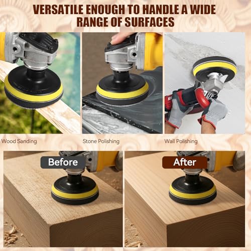 113PCS 4 Inch Angle Grinder Sanding Discs Polishing Pad Kit